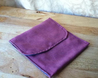 Purple Suede Cosmetic Case