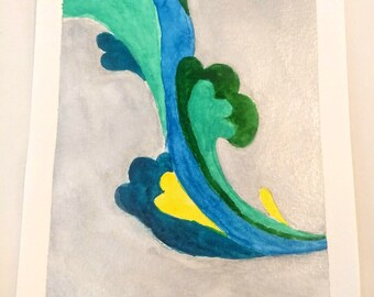 Silver Splash (watercolor)