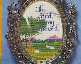 Lord Is My Shepherd Counted Cross Stitch Kit with Metal Frame