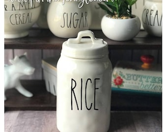 DECAL ONLY~Rae Dunn Inspired Canister Vinyl Decal~Kitchen Decor~Farmhouse Decor~Cookies~Tools~Oatmeal~Pasta~Rice~Rae Dunn Canister Decal