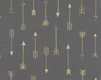 Michael Miller Fabric - Half Yard Arrows in Coin