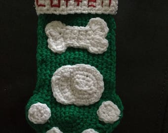 Personalized dog stocking.