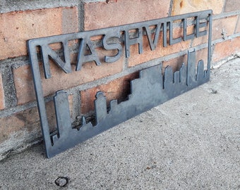 Nashville Skyline - Metal Sign - Custom Metal Sign