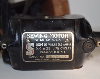 Antique Singer Sewing Motor and Control