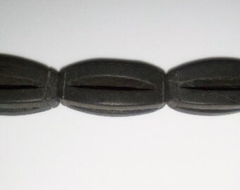 Matte onyx beads oval beads 14x34mm beads black stone beads semiprecious stone semiprecious beads unique stone beads onyx beads black onyx