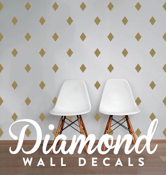 Mini Diamond Wall Decals Geometric Wall Design Customize