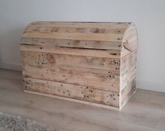 upcycled wooden storage box '
