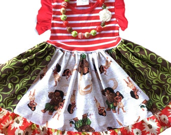 Moana dress Disney Princess dress Christmas dress Princess dress Momi boutique custom dress