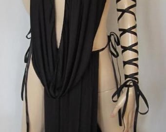Gorean Slave Role Play Costume-Oring ties_ All year-For your Kajira fingerless gloves- ZanzaDesigns