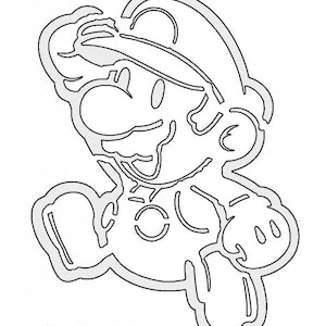 Super mario stencil | Etsy