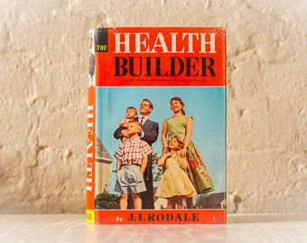 The HEALTH BUILDER Encyclopedia (1959, J.I. Rodale,) Vintage Book, 1950's Book Prop, Mid Century, Health Fitness Diet, Fifties Americana