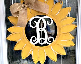 Sunflower door hanger, summer door hanger, fall door hanger, sunflower, door hangers, wooden door hangers, door decor, summer