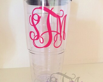 Monogrammed 24 oz. Double Wall Acrylic Tumbler