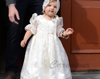 Christening gown, Christening gowns, Baptism dress, Baptism dress for baby girl, baptism gown, dedication, baptism gown girl,