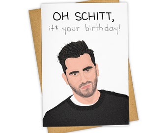 Oh Schitt, It's Your Birthday. Greeting Card . Kraft Envelope.