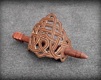 Hair clip made of leather, hair accessory, leather barrette, leather goods, leather hairpin
