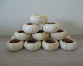 Set of 14 Napkin Holders Altered Art Mixed Media Vintage