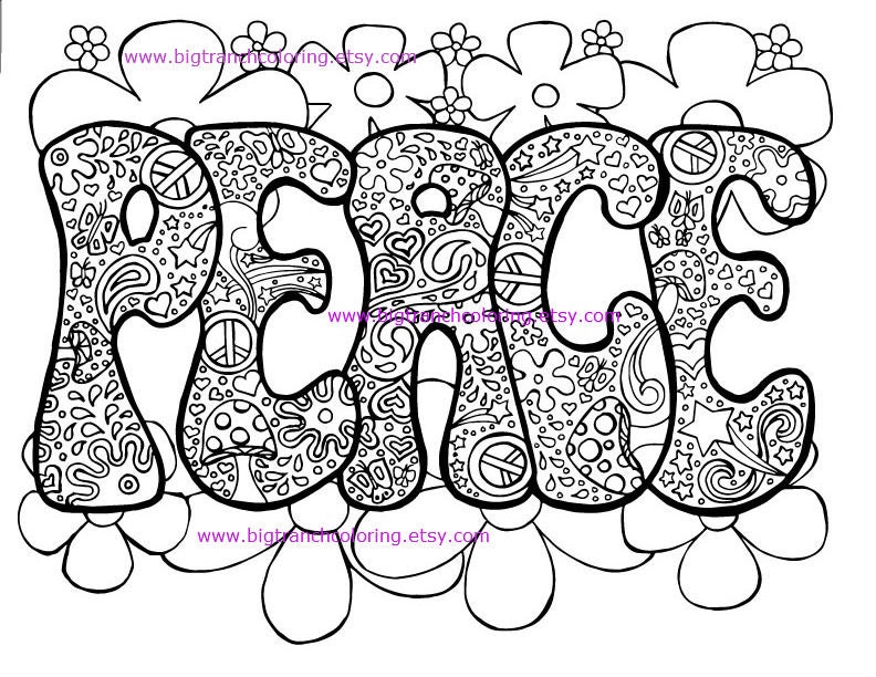 Hippie Coloring Pages 3