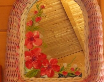 Rattan - painted mirror
