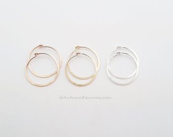 Small Hoop Earrings Sterling Silver Rose Gold