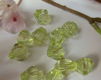 set of 12 plastic beads