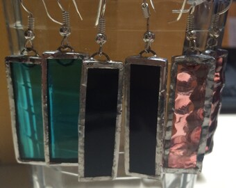 Assorted Long Stained Glass Earrings