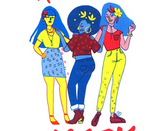 Keepin It Nasty Feminist Protest Art Print