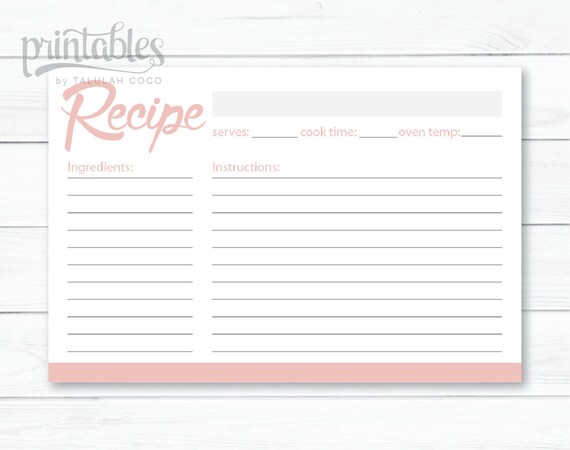 editable recipe cards