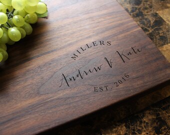 Personalized Engraved Cutting Board - Wedding Gift, Anniversary Gift, Housewarming Gift, Birthday Gift, Corporate Gift, Promotion. 908
