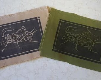 Cricket (insect) Block Print Patch
