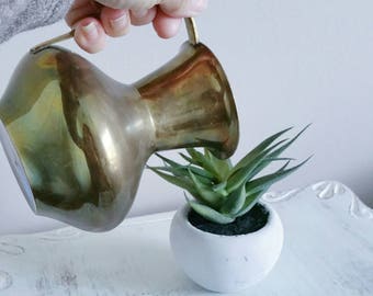 Vintage Water Pitcher Vintage Brass Pitcher Brass Pitcher Vintage Serving Vintage Decor Brass Decor Watering Can Urban Modern Decor
