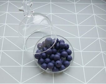 set of 10 beads INDIGO 100% silicone with 10 mm for making sweet...