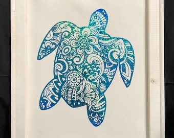 Sea Turtle Custom Print on Canvas