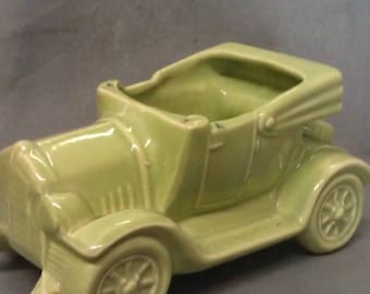 Car Automibile Green Pottery Planter