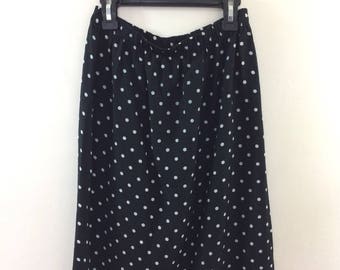 Vintage Polka Dot High Waisted Skirt