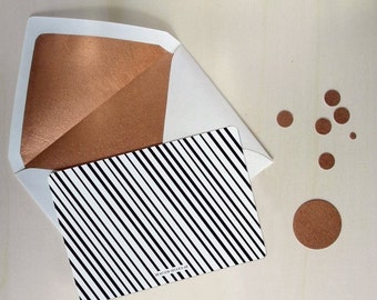 Map» black & white «/ / striped / / with envelope.