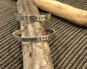BEAUTIFUL Bracelet-Hand Stamped-Free Shipping