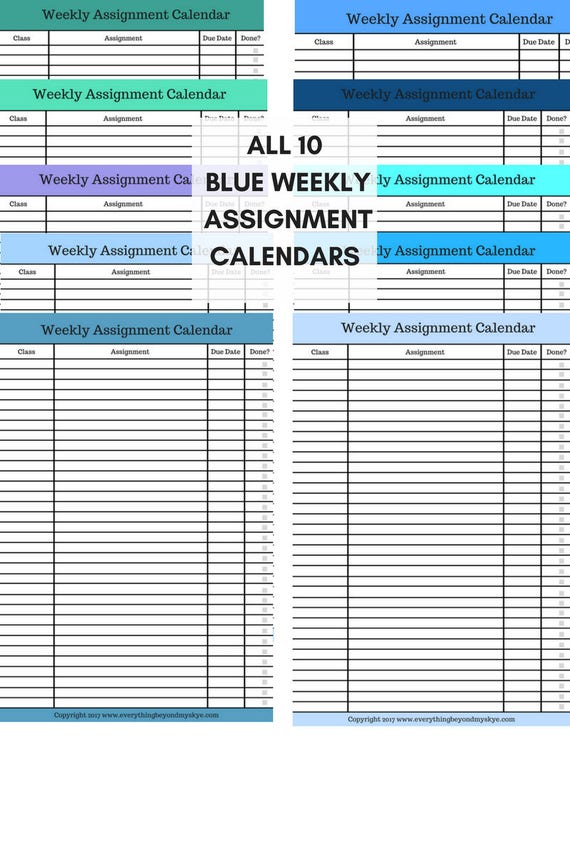 Student Planner Bundle Homework Tracker Pdf Student Planner