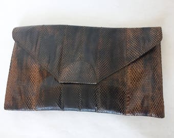 1970s Snakeskin Clutch Purse by Esteve