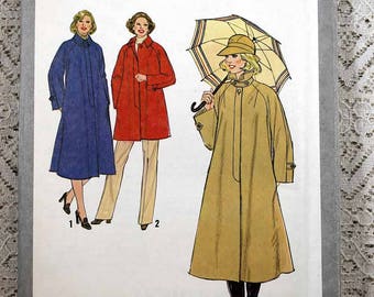 Simplicity 8867, Misses' Coat or Jacket Sewing Pattern, Women's Patterns, Vintage Simplicity Pattern, Women's Size 22-1/2 and 24-1/2, Uncut