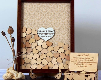Wedding guest book Alternative Guestbook Wedding Guest book Guestbook Drop top Guest Book Wedding Guest Book Ideas Wooden Guest Book