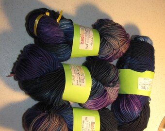 Hand-Painted Yarn, #4 Medium 100% Superwash Merino, Wool Yarn, One Skein