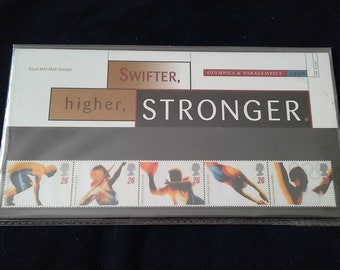 British Postage stamps Royal Mail Presentation Pack Olympics And Paralympics 1996