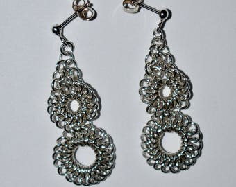 Sterling Silver, Chandelier Earrings, Silver Earrings, Earrings, made in USA, PMKJewelry.