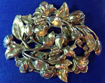 Art Nouveau Brass Brooch