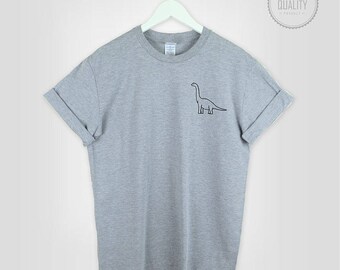 DINOSAUR POCKET TEE tshirt shirt unisex men women tumblr pinterest instagram dino funny cute jurrasic 100% cotton gift *brand new