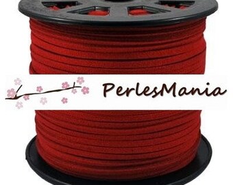 2 m of Red 5 mm S1122 suede cord