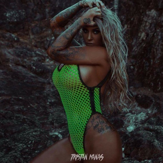 35%OFFSALE *** MissManeater VANDALIZE see-thru mesh zip side designer swimsuit *** THONG cut!