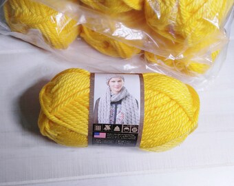 Lion Brand Hometown USA Yarn Super Bulky #6 Pittsburgh Yellow