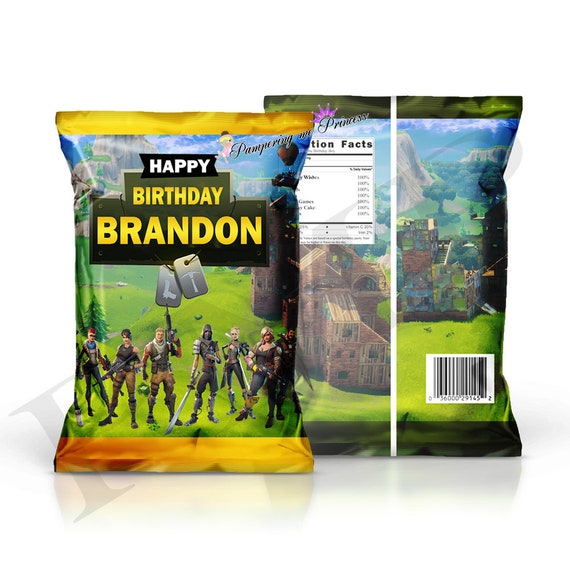 fortnite chip bag video game party theme - fortnite chip download